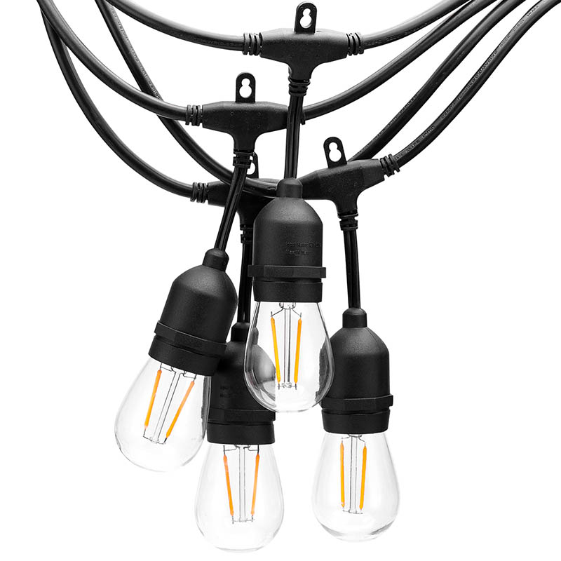 24FT Double Filament String Light - 12 Bulbs