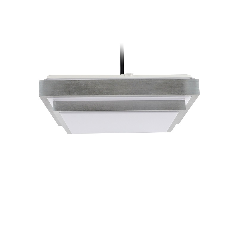 LED Ceiling Spotlight Classic Silver Aluminum Frame Square