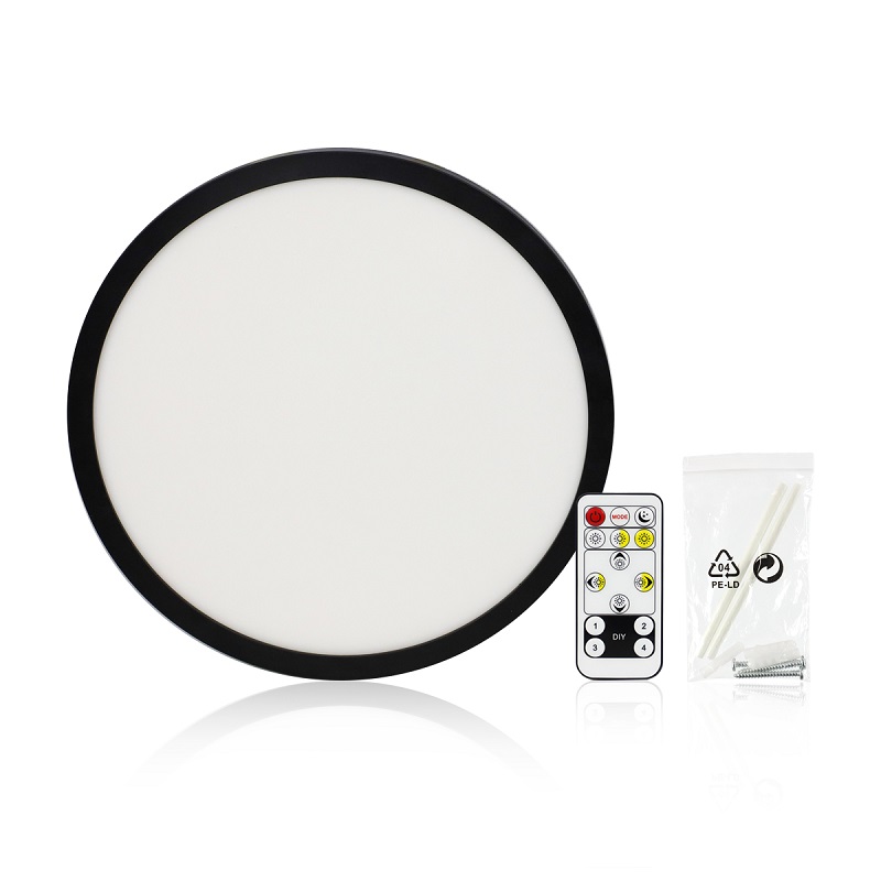 LED Panel Backlight (Round / Plastic / Black)