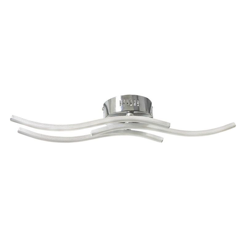 3-Flame LED Ceiling Light With Waved Rods