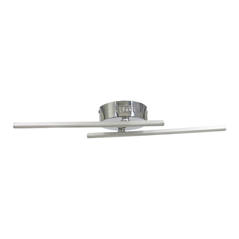 2-Flame LED Ceiling Light With Wtraight Rods 